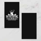 鹿の狩りおもしろい動物ハンターステーキズバーガー 名刺 (正面/裏面)