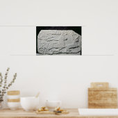 鹿の狩りを描いたレリーフ、 浮き彫り ポスター (キッチン)