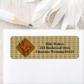 鹿の狩りロゴ ラベル (インサイチュ)