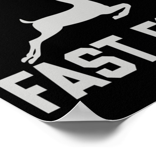 鹿の狩り食べHunのより速い食品おもしろいギフト ポスター (角)