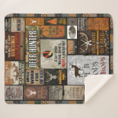 鹿の狩人にクリスマスギフトを贈る シェルパブランケット (正面(横))