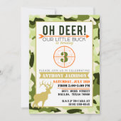 鹿の狩猟をテーマにした招待状 カモミルクグリーン 招待状 (正面)
