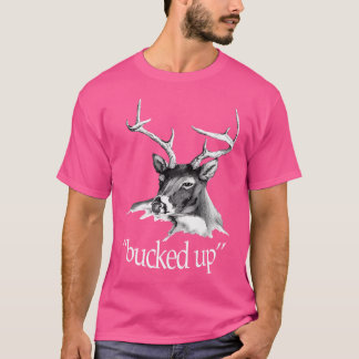 鹿の画像 バックアップ ハンティング Tシャツ