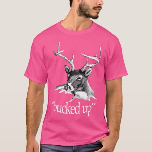 鹿の画像 バックアップ ハンティング Tシャツ (正面)