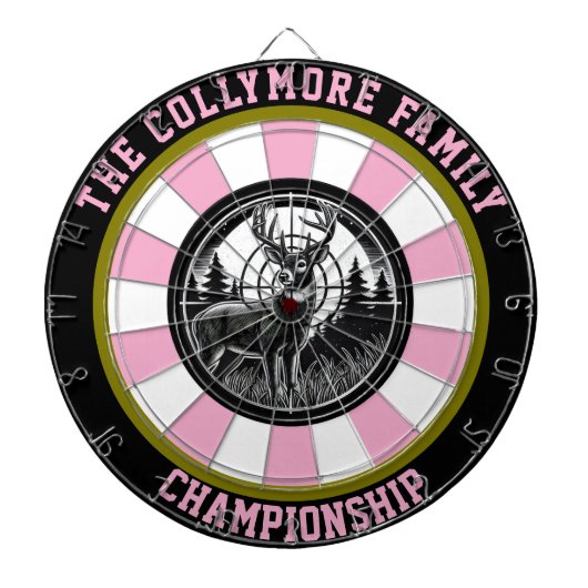 鹿の目標森林のアートワーク ダーツボード (正面)