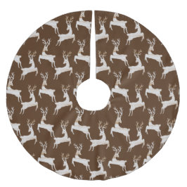 鹿の素朴木のスカート ブラッシュドポリエステルツリースカート