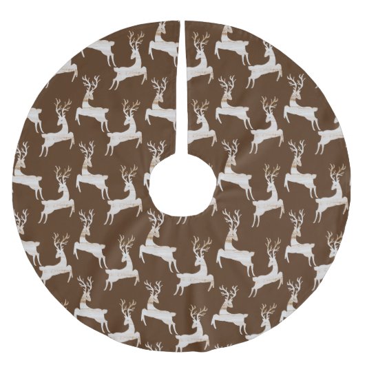 鹿の素朴木のスカート ブラッシュドポリエステルツリースカート (正面)