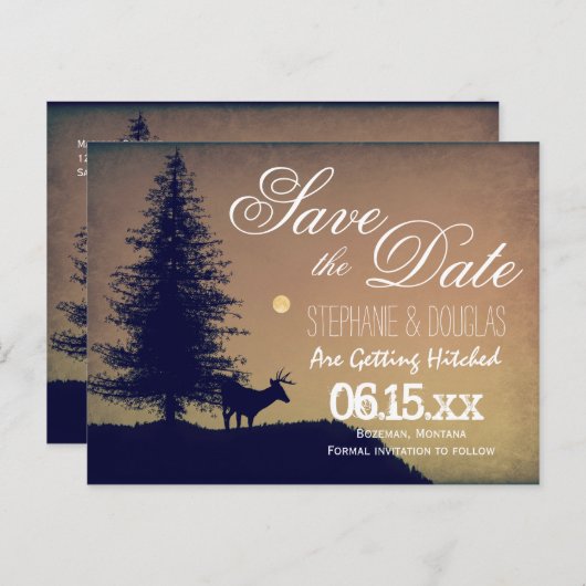 鹿の素朴木の国はがきを保存 案内ポストカード (正面/裏面)