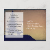 鹿の素朴木の結婚式RSVPはがき インビテーションポストカード (裏面)