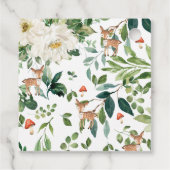 鹿の素朴森の動物の赤ちゃんシャワーありがとう フェイバータグ (裏面)