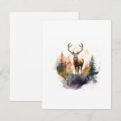 鹿の絵 ハッピー ホリデー シーズン クリスマス 自宅 暮らし 招待状 (正面/裏面)
