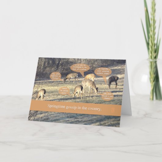 鹿の考えるユーモア カード (正面)