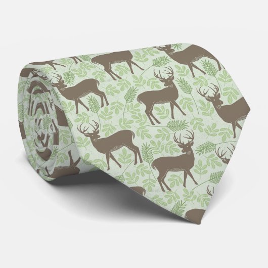 鹿の葉の自然 ネクタイ (ロール)