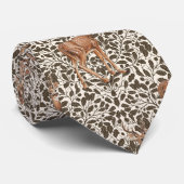鹿の装飾用オークのダマスク模様の茶色と ネクタイ (ロール)