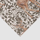 鹿の装飾用オークのダマスク模様の茶色と 薄葉紙 (詳細)