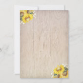 鹿の角とひまわりのクラシカルな誕生日パーティー 招待状 (裏面)