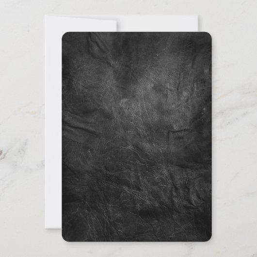 鹿の角のウェディングブーケ（革） 招待状 (裏面)