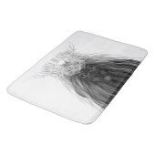 鹿の角のクラウンモノグラム付き黒獅子 バスマット (アングル)