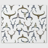 鹿の角のパターン ラッピングペーパー (フラット)