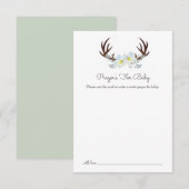 鹿の角のベビー祈願 招待状 (正面/裏面)