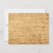 鹿の角の木製ハンティングハンターカスタム ノートカード (裏面)