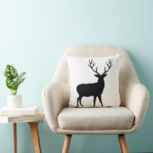 鹿の角の飾りがある素朴なカントリー調の農家スタイル クッション (椅子)