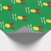 鹿の角テおもしろいニスボールクリスマスホリデー ラッピングペーパー (角)