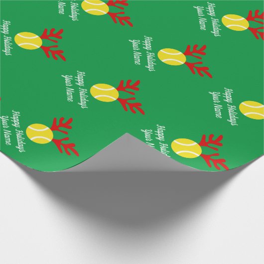 鹿の角テおもしろいニスボールクリスマスホリデー ラッピングペーパー (角)