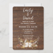 鹿の角 ウェディング誓約更新 招待状 (正面)