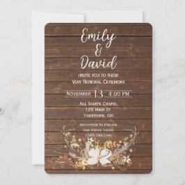 鹿の角 ウェディング誓約更新 招待状