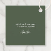 鹿の角 クリスマス グリーン ID861 ギフトタグ フェイバータグ (裏面)