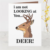 鹿の角　面白い カード (黄色い花)