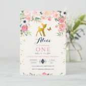 鹿の誕生日招待状 招待状 (スタンド正面)