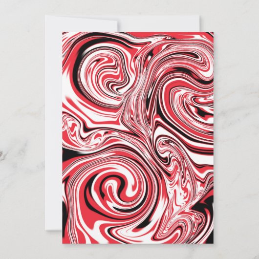 鹿の赤いカモフラージュ誕生日パーティーの招待状 (裏面)