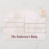 鹿の赤ちゃんお祝い会 / 誕生日パーティーのご案内 招待状 (裏面)