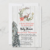 鹿の赤ちゃんがもうすぐ生まれるよ！ベビーシャワー 招待状 (正面)
