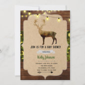 鹿の赤ちゃんの誕生日の招待 招待状 (正面)
