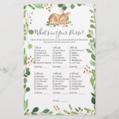 鹿の赤ちゃんシャワーあなたの財布の中にあるものを (正面)