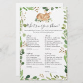 鹿の赤ちゃんシャワーあなたの電話の何 (正面/裏面)