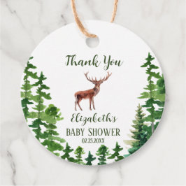 鹿の赤ちゃんシャワーありがとう フェイバータグ