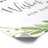 鹿の赤ちゃんシャワーがベビーサインを願う ポスター (角)