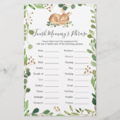 鹿の赤ちゃんシャワーでママのフレーズを終える (正面)