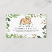 鹿の赤ちゃんシャワーどのように大きいママのベリーカード エンクロージャーカード (正面)