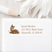 鹿の赤ちゃんシャワーウッドランドフェインドピンク ラベル (インサイチュ)