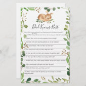 鹿の赤ちゃんシャワーパパがゲ最高のームを知る (正面/裏面)