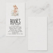 鹿の赤ちゃんシャワーブックベビー囲いカード エンクロージャーカード (正面/裏面)