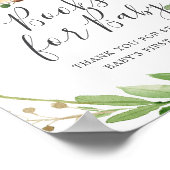 鹿の赤ちゃんシャワーベビー帳 ポスター (角)