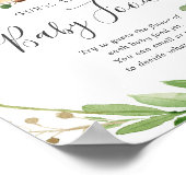 鹿の赤ちゃんシャワーベビー食べ物を推測 ポスター (角)