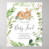 鹿の赤ちゃんシャワーベビー食べ物を推測 ポスター (正面)