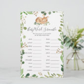 鹿の赤ちゃんシャワーワードスクランブルゲーム (スタンド正面)